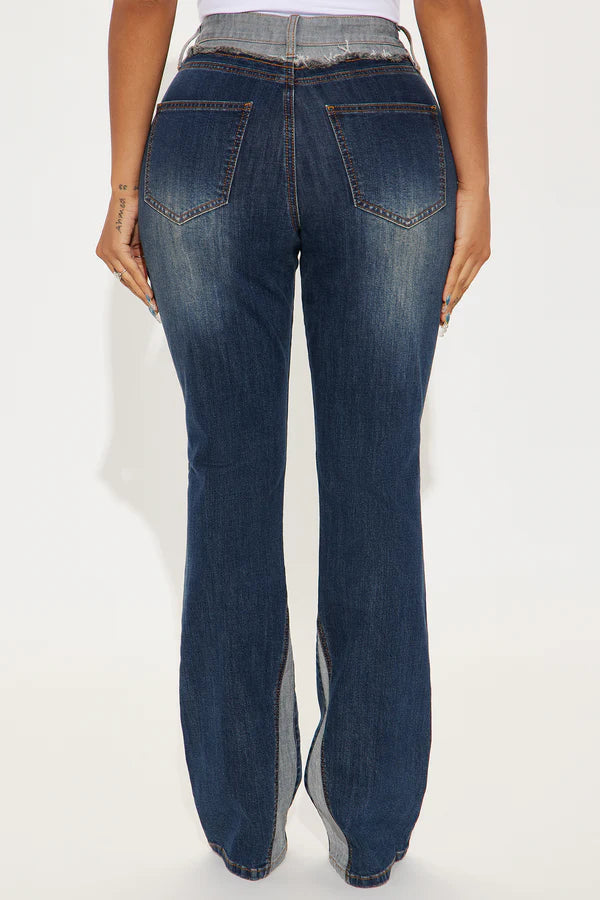 Polar Opposites Contrast Bootcut Jeans
