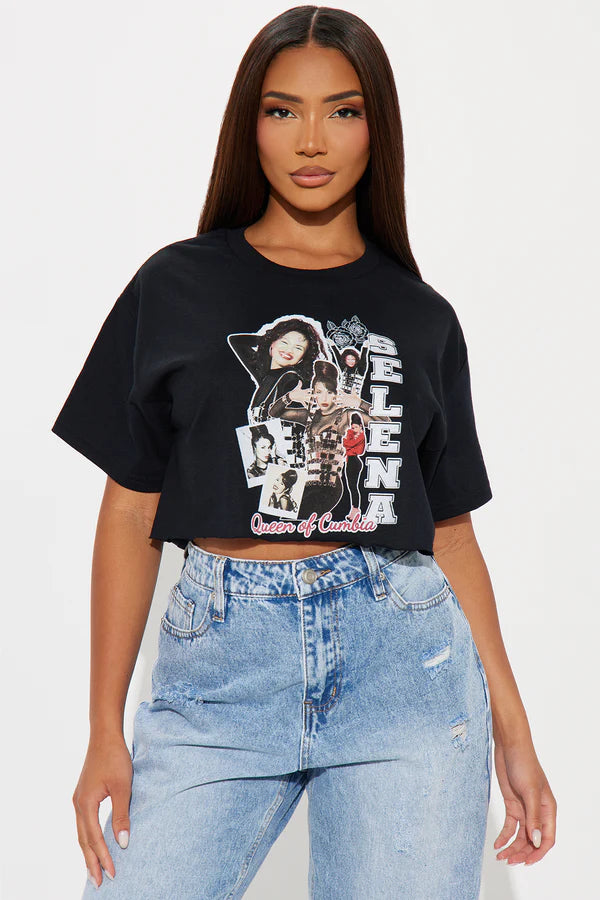 Selena Queen Of Cumbia Cropped Tee