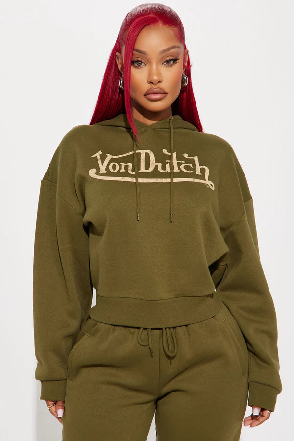 Von Dutch Vintage Cropped Hoodie