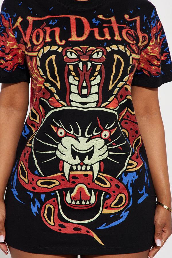 Von Dutch Flame T-Shirt Dress