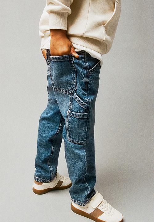 Relaxed fit carpenter trousers - denim blue
