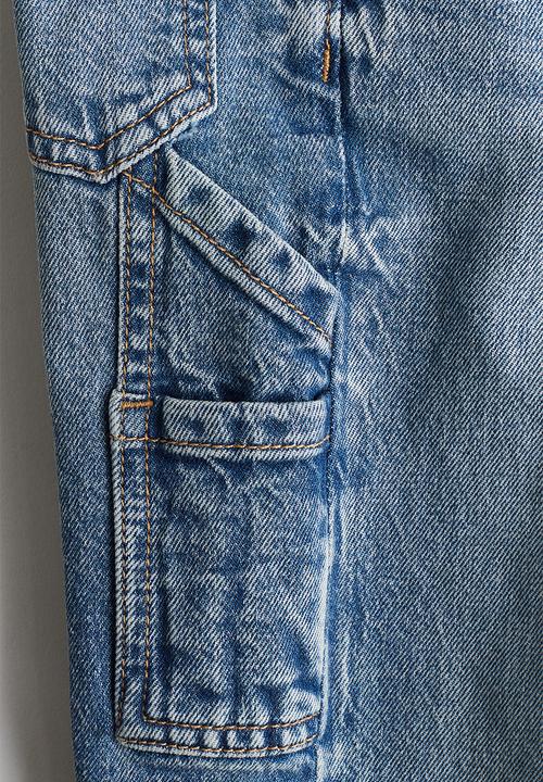 Relaxed fit carpenter trousers - denim blue